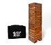 Yard Games 30 Inch Giant Wood Stacking Indoor Outdoor Party Game with Carrying Case, Stained