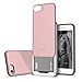 iPhone 8 / iPhone 7 Case, DesignSkin [Slider] [Sliding Card Holder Slot] Extreme Heavy Duty 3-Layer Bumper Protection Wallet Cover with Card Holder Case Cover for iPhone 7/8 - Rose Gold