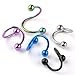 JOVIVI® 16g Stainless Steel Flexo Twist Helix Cartilage Ring Earring Piercing 5pcs