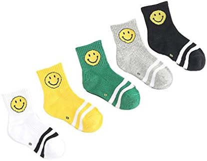 5 Pairs Baby Boys Girls Knitting Cotton Infant Children Kids Socks (XL, Multicoloured)