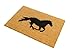 CKB LTD Horse Novelty Doormat Unique Doormats Front/Back Funny Door Mats Made with A Non-Slip PVC Backing - Natural Coir - Indoor & Outdoor
