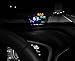 Head Up Display HUD by Frontier. Gas, Electronic and Hybrid car compatible. OBD2 Plug and Display, Instant MPG MPH,Speed Warning,Temperature color bar, 5.5 inch Multi-color screen,
