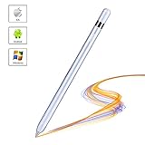 Active Touch Stylus Pens,Rechargeable Accurate Point Stylus Pens,Fine Tip Metal Electronic Styli for iPad,iPhone Plus,Tablets,Smartphones,All Capacitive Touch Screen Devices (Gray)