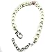 Alfie Pet - Pinky Crystal Heart Pearl Necklace - Size: S (8
