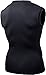 TSLA CLSX Men's Sleeveless Workout Shirts, Dry Fit Running Compression Cutoff Shirts, Athletic Training Tank Top, Round Neck Top Black & Red, Small