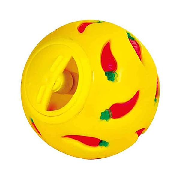 Trixie-Plastic-Snack-Ball-7-cm-Assorted-Colors-Blue-Yellow Trixie Guinea Pig Plastic Snack Ball, 7 cm, Assorted Colors ( Blue/ Yellow )