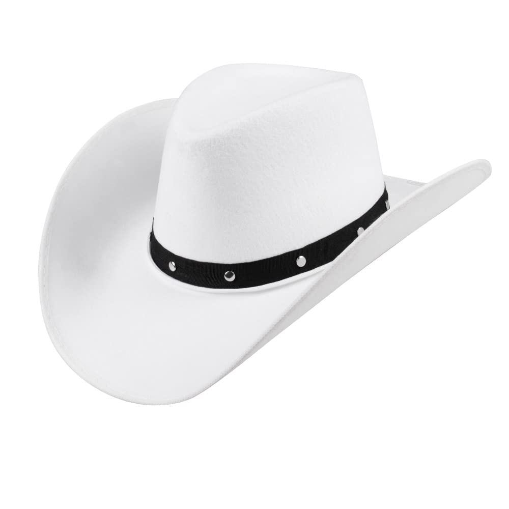 Boland Adult Wichita Cowboy Hat, Western Fancy Dress Accessory, Unisex, For Men and Women, Sheriff, Rodeo, Party, Festival, Halloween, Cowboy Dress Up, One Size, White