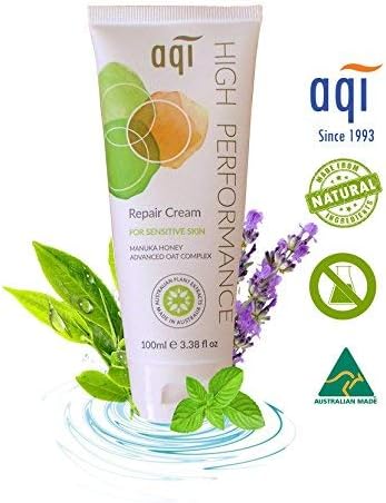 AQI Face Cream | Body Cream | Repair Cream with Manuka Honey & Oatmeal for Sensitive, Dry & Itchy Skin Ideal for Eczema, Dermatitis, Psoriasis & Rosacea Conditions for Women & Men - 3.38 fL oz