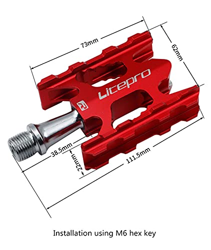 SXCXYG Fietspedalen voor mountainbike, opvouwbaar, verzegeld, van aluminiumlegering, antislip, MTB, BMX, universeel… - Image 4