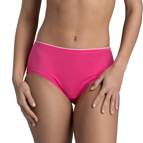 FRUIT OF THE LOOM WOMENS BREATHABLE UNDERWEAR, MOISTURE WICKING KEEPS YOU COOL & COMFORTABLE, AVAILABLE IN PLUS SIZE BRIEFS, MICRO MESH – LOW RISE BRIEF – 6 PACK – COLORS MAY VARY, 8 US