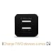 DP Audio Video WC210BL Dual USB Wall Charger for iPad, iPhone and USB Powered Device (Black)