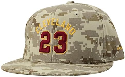 Cleveland Player #23 Desert Digital Camo Burgundy Snapback Hat Cap