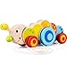 cossy Wooden Pull Toys for 1 Year Old, Caterpillar Push Toy for Toddler Children Kids