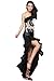 ZLTdream Women's Latin Dance Oblique Top And Dovetail Split Skirt 2PCS/Set