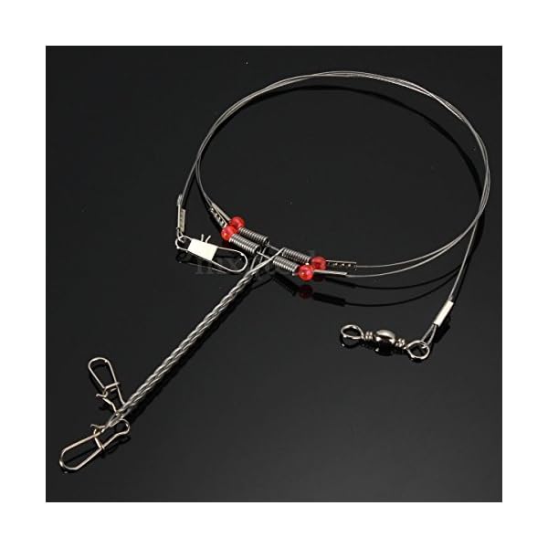 20pcs-Wire-Trace-Leader-Rig-Stainless-Steel-2-Arm-Fishing-Rigs-Tackle-Lure-Swivel