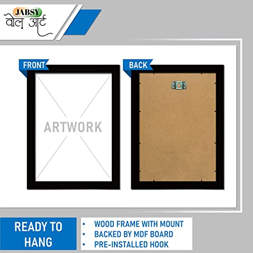 JABSY Engineered Wood Rectangular Wall Frame for Conference Room Home Office Gift | Business Motivational Inspirational Hindi Quotes Posters Framed (013Karma), Black, 12 x 9 Inch 4