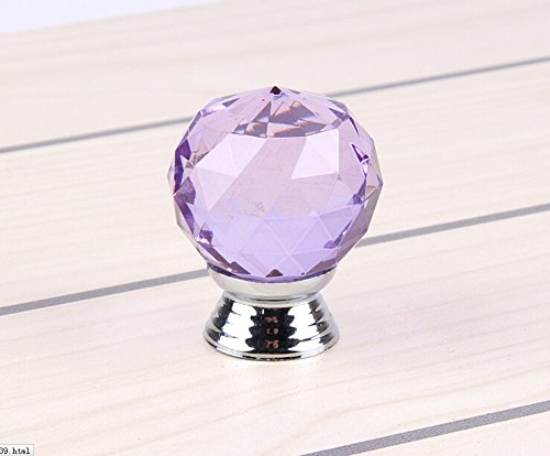 image for Do4U 10pcs 30mm Crystal Glass Cabinet Knob Drawer Pull Handle Kitchen 