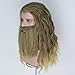 Miss U Hair Men Wig And Beard Long Curly Golden Brown Wig Funny Wigs Halloween Costume Party