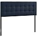 Modway Lily Tufted Linen Fabric Upholstered Full Headboard in Navy