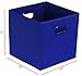 SIMPLE HOUSEWARE Foldable Cube Storage Bins with Handles, 11-Inch, Dark Blue, 6-Pack, Fabric Cubes Organizer for Closet or Shelves