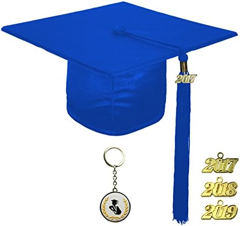 FIT4GRAD Shiny Graduation Cap Tassel Signet Set 2017 2018 2019, royal blue