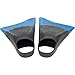 Churchill Makapuu Fins (Black/Blue) - Perfect for catching Waves, Whether Bodyboarding, Swimming, Travel fins, bodysurfing, Casual Swimmers or Tight Space Snorkeling ect. (Large)