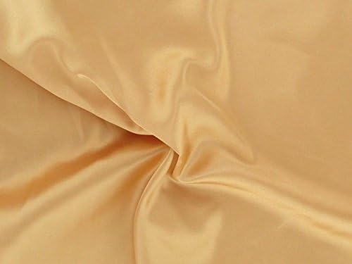 Dalston Mill Fabrics Polyester Satin Fabric, Antique Gold, 5m