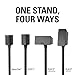 Sanus Wireless Sonos Speaker Stand for Sonos One, Play:1, & Play:3 - Audio-Enhancing Design with Built-in Cable Management - Single Stand (Black) - WSS21-B1