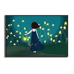 Framed Canvas Wall Art for Living Room, Bedroom Dreamland Theme Canvas Prints for Modern Home Decoration Ready to Hang - 16"x24" inches