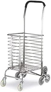 QGQ Multifuncional plegable portable Carro autoservicio con las ruedas