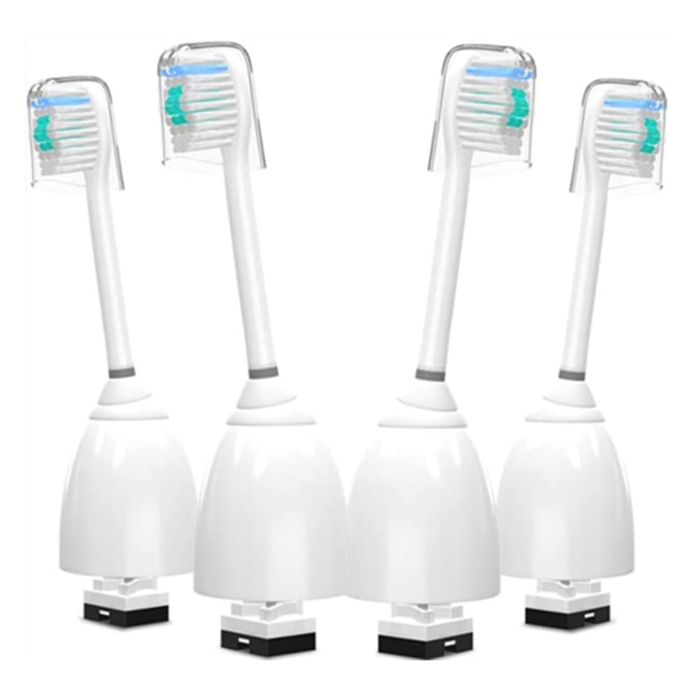 WuYan 4pcs Electric Replacement Toothbrush Heads Compatible with Philips E-Series Essence, Elite, Xtreme, Advance and CleanCare, Packaged Replacement Toothbrush Heads for e Series HX7001/7022/7023/26