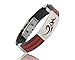 BONAMART Fashion Friendship Charm Stainless Steel Rubber Silicone Power Slap Bracelets Making for Men Red