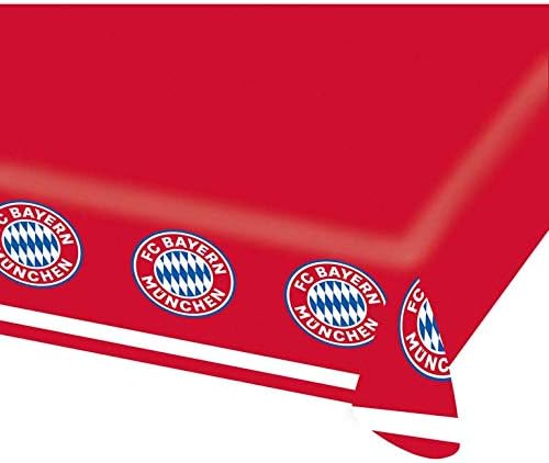 amscan 9906511, FC Bayern Munich Tablecloth, Size 120 x 180 cm, Paper, Perfect for Fan or Football Party Christmas Table