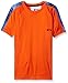 STX Boys' Athletic Performance Short Sleeve Tee Shirt, TP63-Print Trim Orange, 10/12