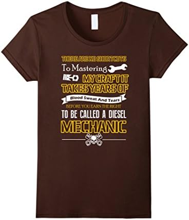 Women's To Be Called A Diesel Mechanic Shirt XL Brown
