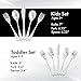 Premium Stainless Steel Kids Utensil Set, 5 Piece: 2 Forks, 2 Spoons, 1 Knife. Highest Quality, Lifetime