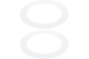 PATIKIL 4" ID 5.5" OD Plastic Trim Ring, 2 Pcs Ceiling Light Goof Rings Matte Circular Light Cover Lighting Fixture for Ceili