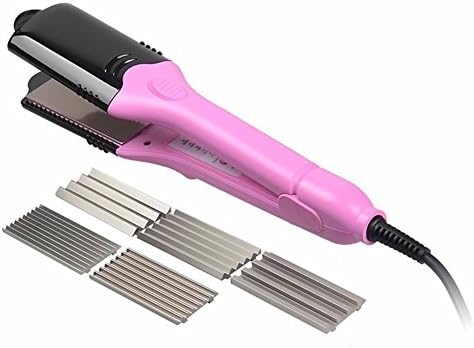JINDIN 4 in 1 Hair Crimper Waver Iron Straightener Flat Iron Corrugated Crimping Iron for Volume 4 in 1 Interchangeable Titanium Plates Hair Straightener and Curling Iron Styling Tools