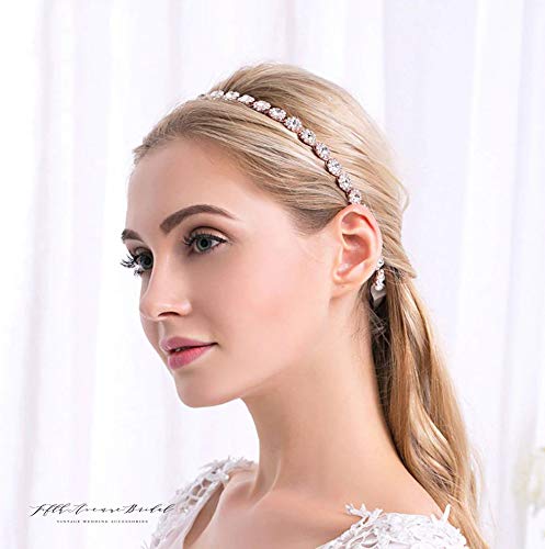 Amazon Com Bridal Rhinestone Silver Headband Wedding Headpiece