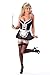 Velvet Kitten Frisky French Maid Sexy Costume for Women, Black/White (Extra Large)
