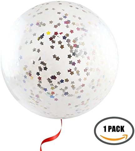 36 inch colorful Confetti Balloons, Latex Balloons filled with Golden Paper Confetti Dots For Christmas, Wedding, Proposal, Birthday or Holiday Party Decorations