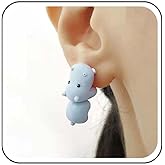 Jugielu Vintage Acrylic 3D Dinosaur Earrings Green Dinosaur Stud Earrings Cute Animal Bite Earrings Funny Cartoon Animal Earrings Tiny Dinosaur Earrings Jewelry for Women