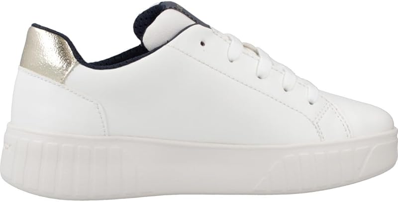 J MIKIROSHI Girl Sneaker, Branco/Azul-marinho, 33 EU, Azul-marinho, 33 EU