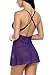 Avidlove Women See-through Halter Lingerie Outfits Bowknot Chemise Sexy Back Cross Babydoll