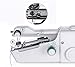 Sewing Machine, Portable Mini Handheld Sewing Machine, Quick Stitch Tool for Self, Designed Handkerchiefs, Aprons, Pillowcases - White