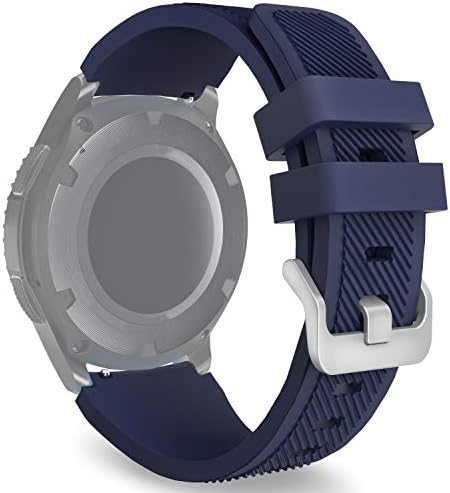 kitway Gear S3 Frontier/Classic Watch Band, Soft Silicone Replacement Sport Strap for Samsung Galaxy Watch 46mm/Gear S3 Frontier/S3 Classic/Moto 360 2nd Gen 46mm Smart watch