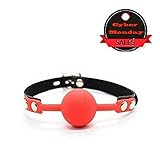 Gag - Soft Silicone Ball Gag - The Beginner Gifts for BDSM Fetish Sexy Bondage Restraints (color: red)(Pack of 1)by centstar
