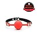 Gag - Soft Silicone Ball Gag - The Beginner Gifts for BDSM Fetish Sexy Bondage Restraints (color: red)(Pack of 1)by centstar