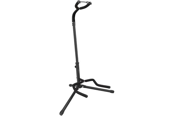 Amazon Basics Adjustable Folding Stand for Acoustic, Electric, Bass Guitars and Banjos, Black