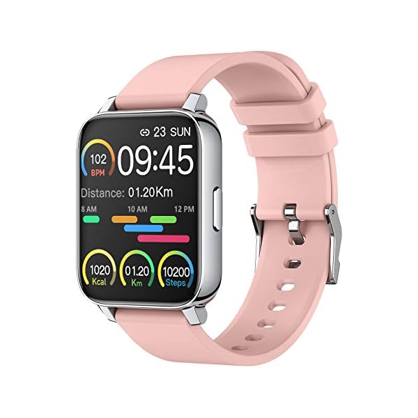 Smart-Watch-169-Touch-Screen-Smartwatch-Fitness-Tracker-Watch-with-Heart-Rate-and-Sleep-Monitor-Step-Counter-Activity-Tracker-IP67-Waterproof-Pedometer-Watch-for-Women-Men-for-Android-iOS-Pink Smart Watch 1.69 Touch Screen Smartwatch Fitness Tracker Watch with Heart Rate and Sleep Monitor Step Counter Activity…